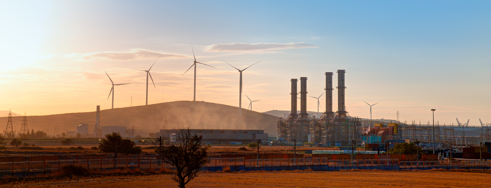 Industrial plant and wind turbine