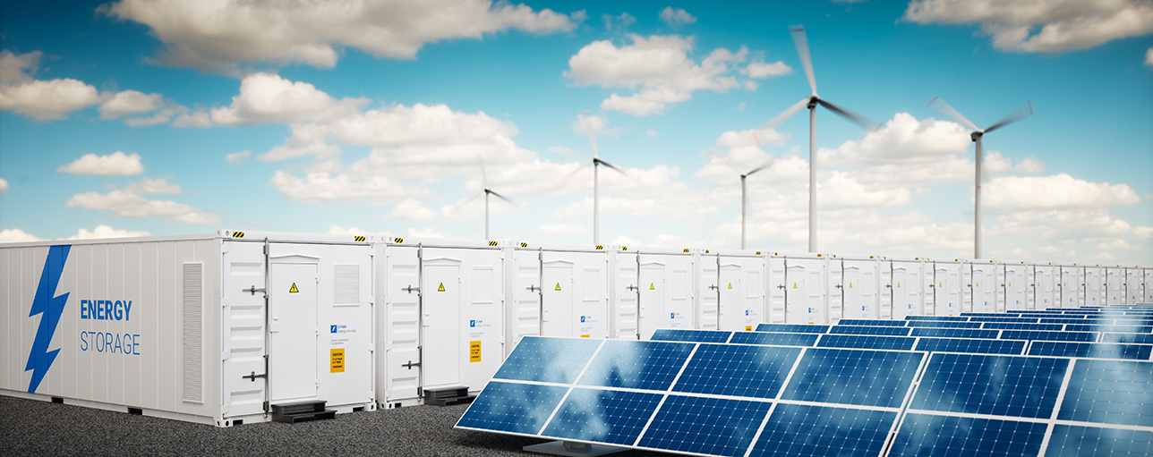 Energy storage: Solar PV and wind turbines