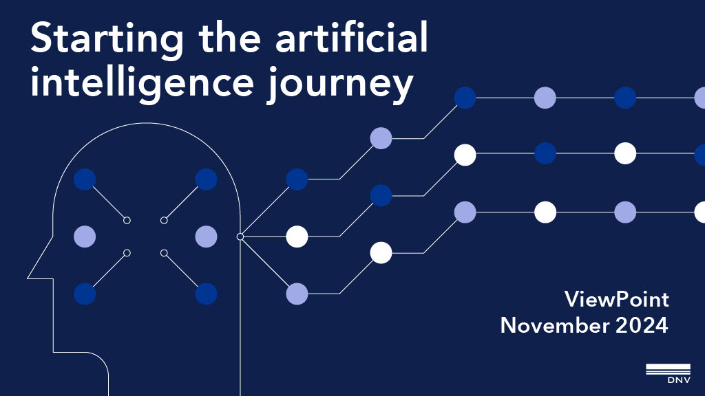 Infografik zur DNV-Umfrage "Auf dem Weg zur künstlichen Intelligenz"