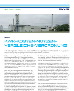KWK Kosten-Nutzen Vergleichsverordnung