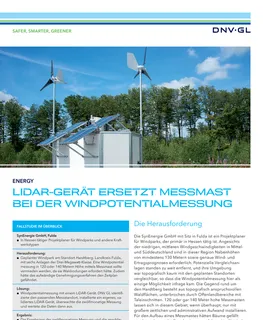 LiDAR-Gerät ersetzt Messmast bei der Windpotentialmessung