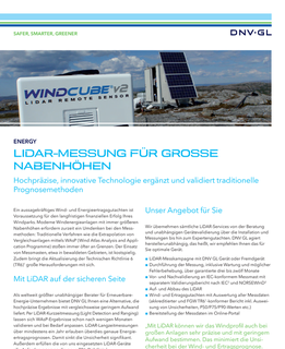 LiDAR-Messung für grosse Nabenhöhen