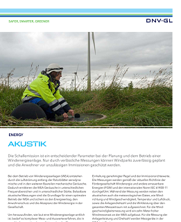 Akustik von Windenergieanlagen flyer
