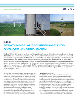 Beratung bei Ausschreibungen von onshore Windprojekten