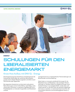 Schulungen für den liberalisierten Energiemarkt