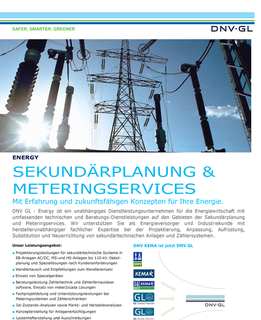 Sekundärplanung und Meteringservices