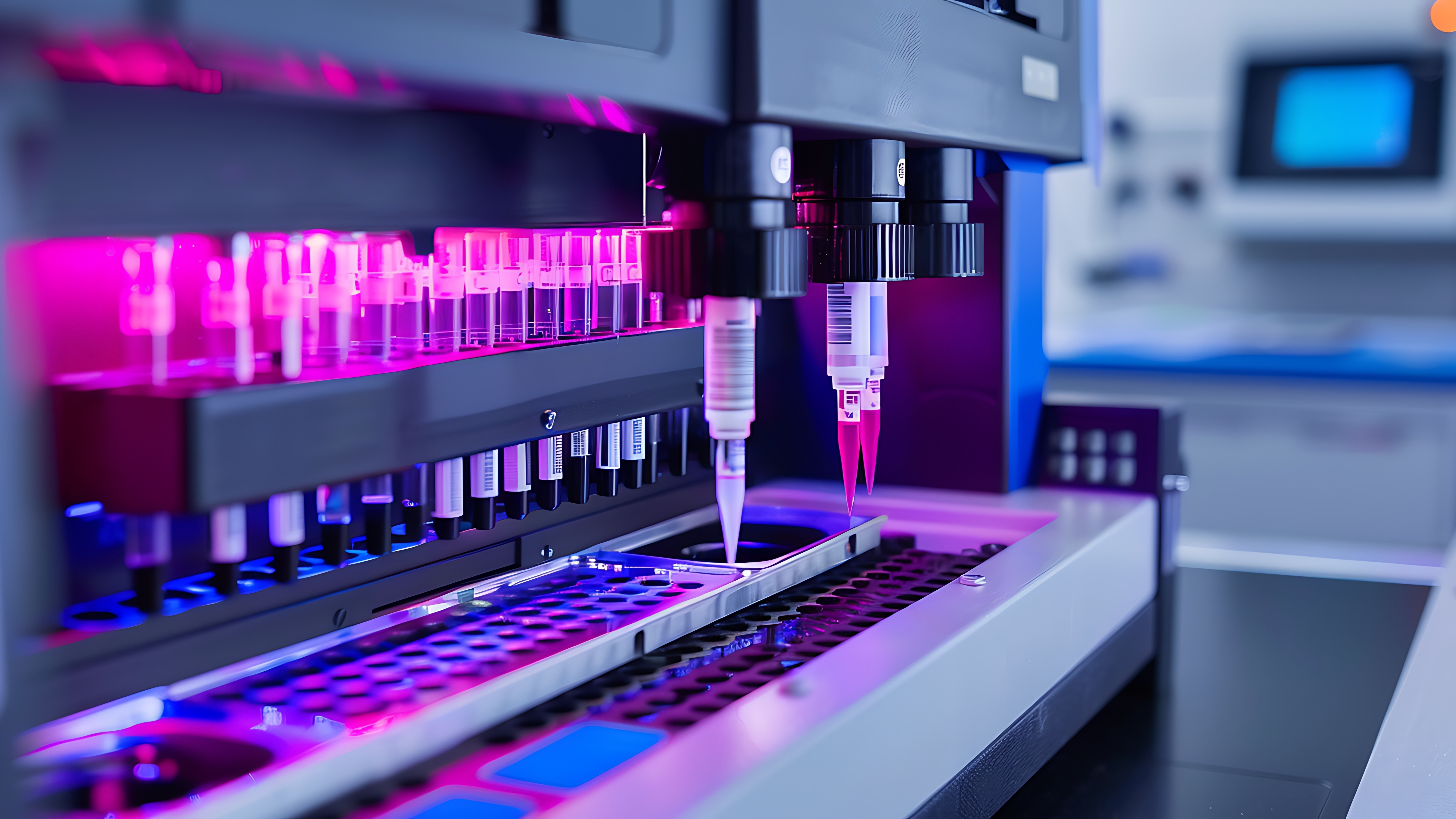 Automatisierte Laborgeräte zur Verarbeitung medizinischer Proben, die für Innovation und Compliance in der In-vitro-Diagnostik stehen.