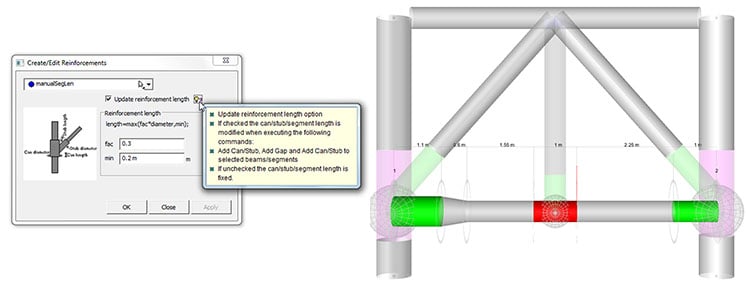 Sesam - Fixed length option for reinforced segments