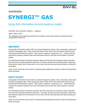 Synergi Gas Whitepaper GIS