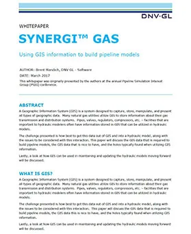 Synergi Gas Whitepaper GIS