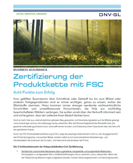 Zertifizierung der Produktkette mit FSC